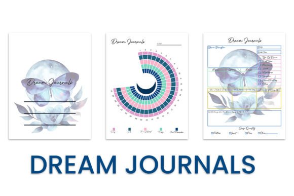 2024 Dream Journal Sleep Tracker Graphics for Kdp Interiors