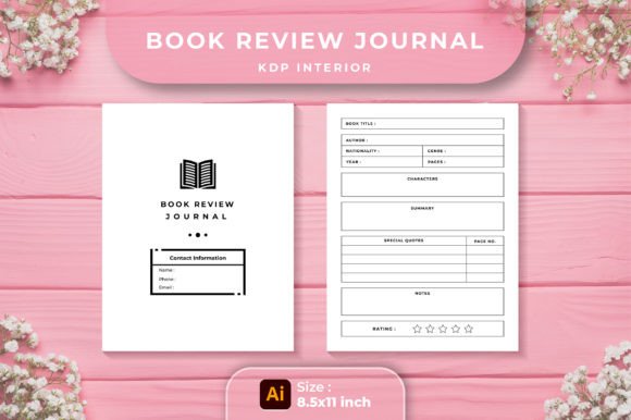 Book Review Journal KDP Interior Graphics