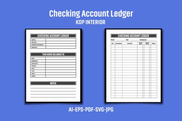 Checking Account Ledger KDP Interior: Graphics for Real Kdp Interiors