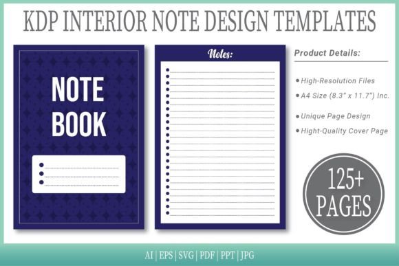 Cloud Burst Notepad Templates: Graphics for KDP Interiors