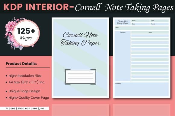 Cornell Note Taking Paper-KDP Interior
