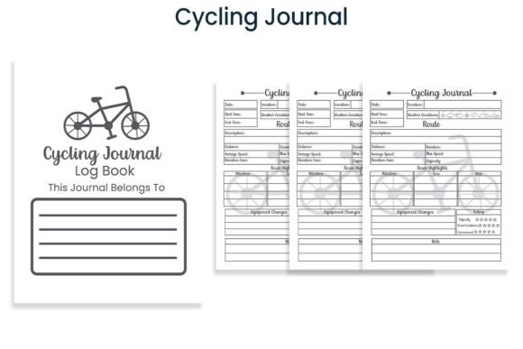 Cycling Journal Logbook: Graphics for KDP Interiors