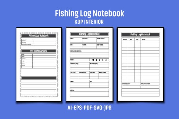 Fishing Log Notebook KDP Interior