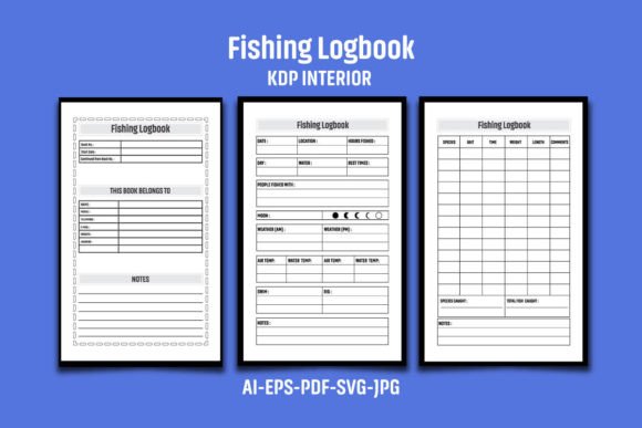 Fishing Logbook KDP Interior Graphics