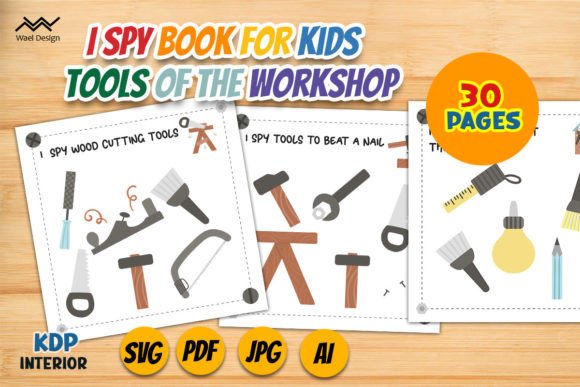 KDP Kids Interior ⋆ I Spy Activity Book Graphics