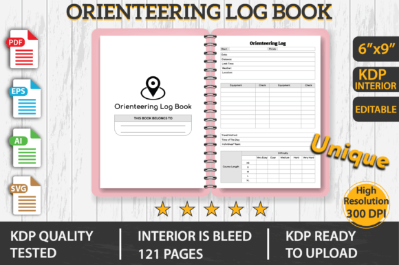 Orienteering Log Book KDP Interior Graphics