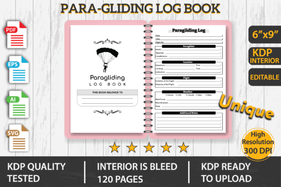 Paragliding Log Book KDP Interior Graphics