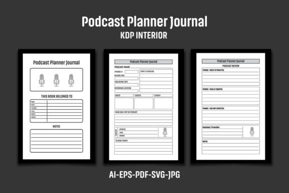 Podcast Planner Journal KDP Interior