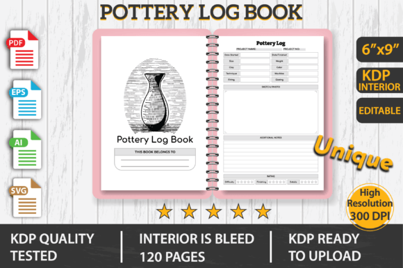 Pottery Log Book KDP Interior Graphics