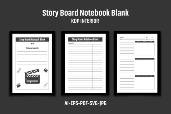 Story Board Notebook Blank KDP Interior: Graphics for Kdp Interiors