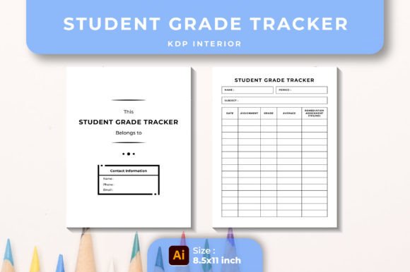 Student Grade Tracker KDP Interior Graphics