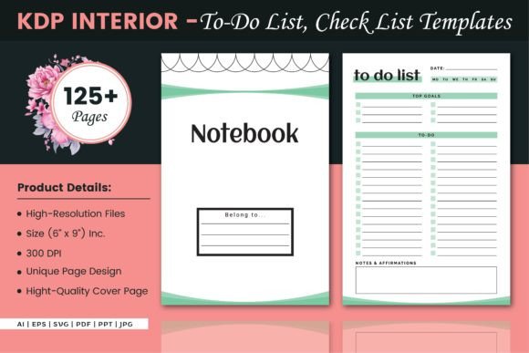 To-Do List Graphics for KDP Interiors